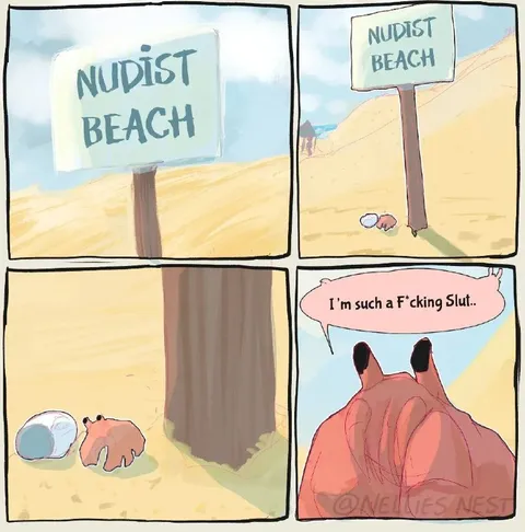 Nudist Beach Sign