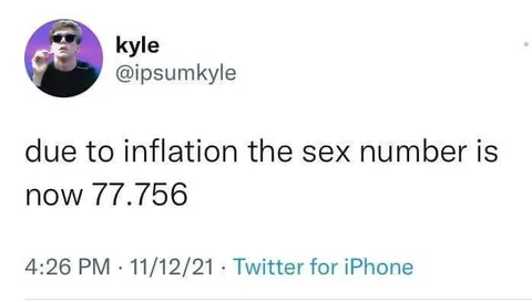 Inflation Sex Number