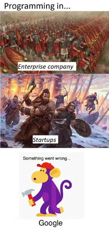 Programming in Enterprise vs Startups
