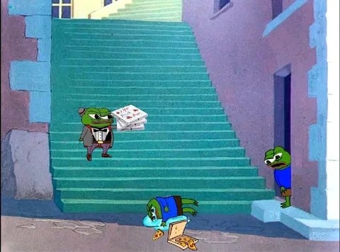 Пепе на лестнице