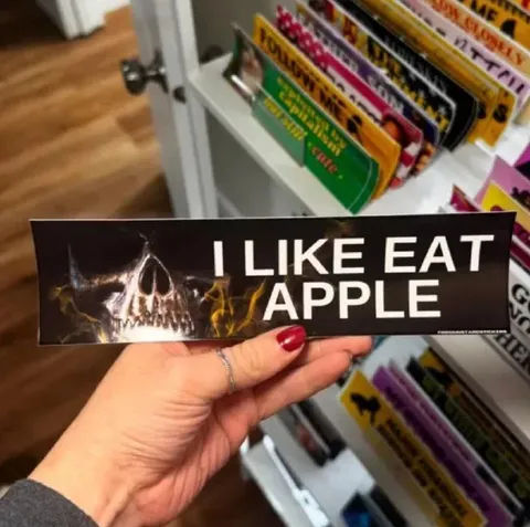 I Like Eat Apple Sign