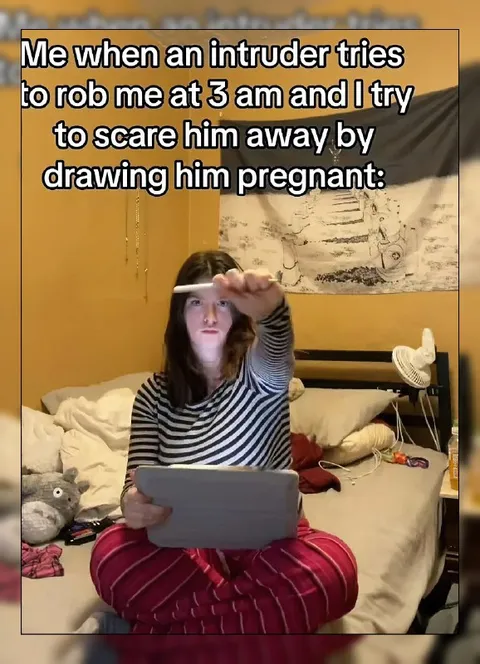 Drawing the Intruder Pregnant