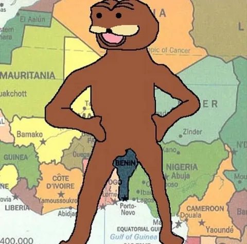 Brown Creature on Africa Map