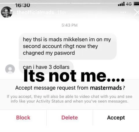 Mads Mikkelsen Fake Account