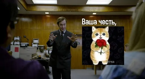 Ваша честь, кот с розой