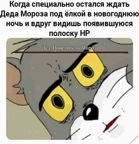 Дед Мороз и полоска HP