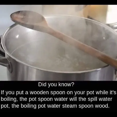 Wooden Spoon Stops Boiling Over