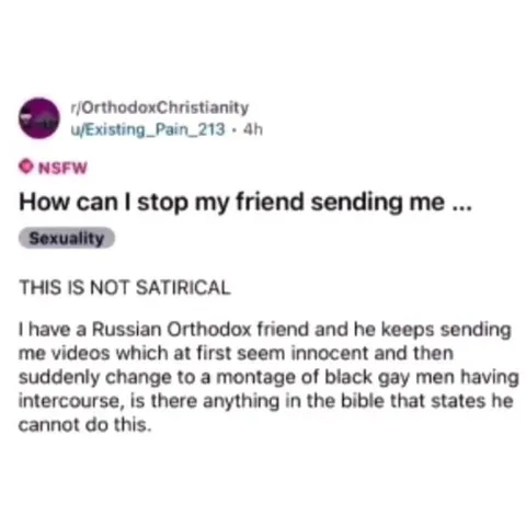 Russian Orthodox Friend Sends Explicit Videos