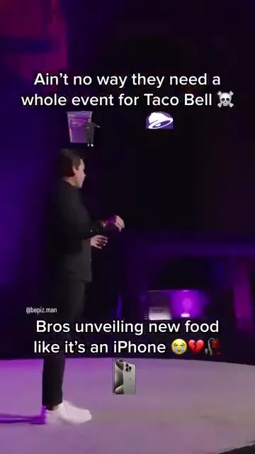 Taco Bell Food Reveal Like an iPhone