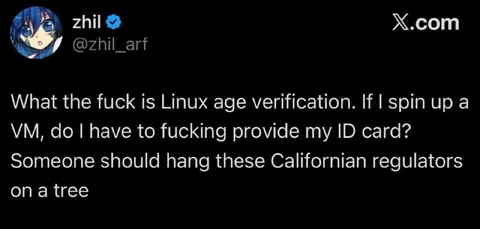 Linux Age Verification Rant