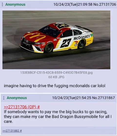 McDonald’s Racing Car Sponsorship