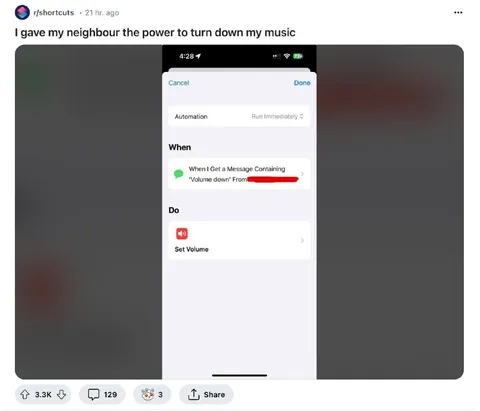 Neighbour Controls My Music