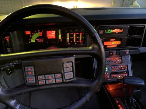 Futuristic 1980s Car Dashboard