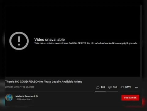 No Good Reason to Pirate Anime