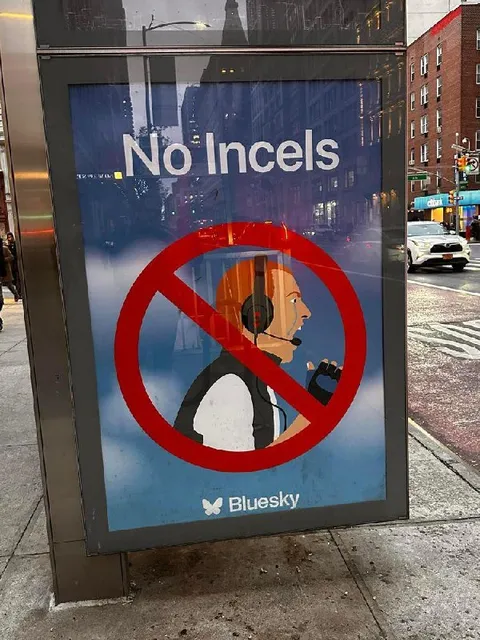 No Incels Bluesky Sign