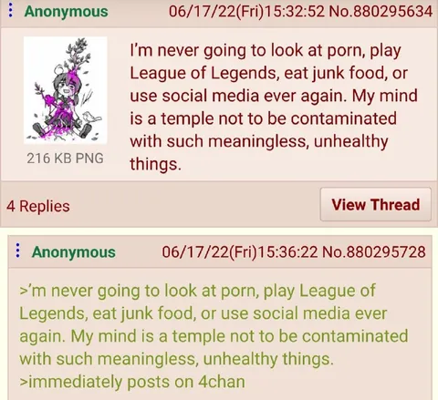 Immediately Posts on 4chan