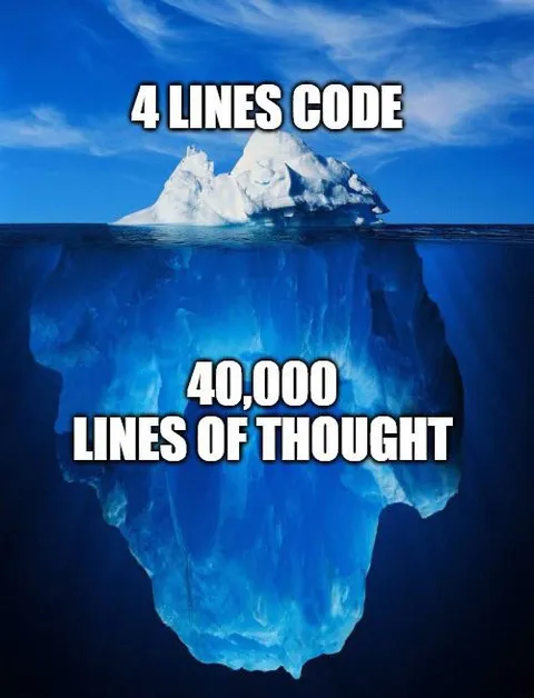 Four Lines of Code Iceberg