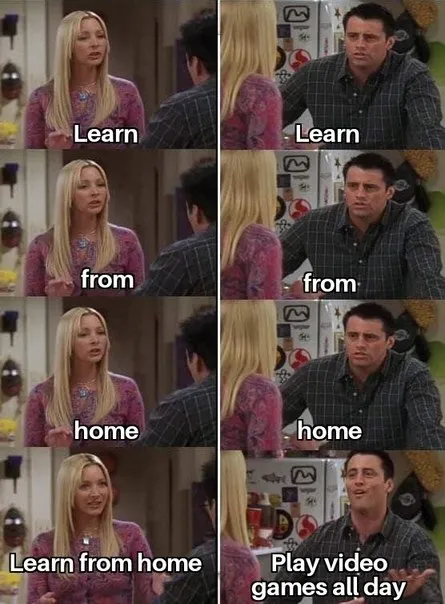 Learn from home vs video games