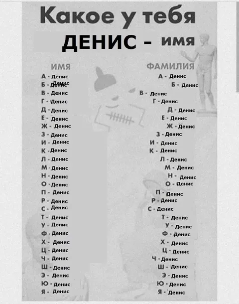 Какое у тебя Денис
