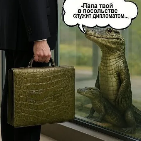 Папа работает дипломатом