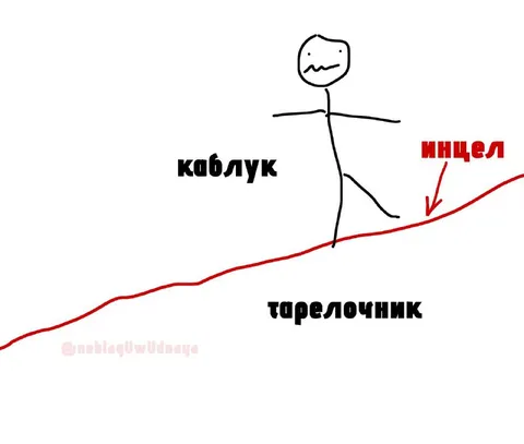 Инцел между каблуком и тарелочником
