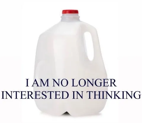 Milk Jug No Thoughts