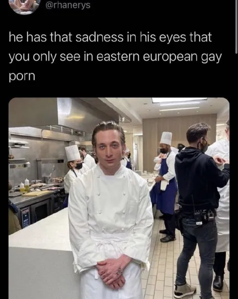 Sad Chef in the Kitchen