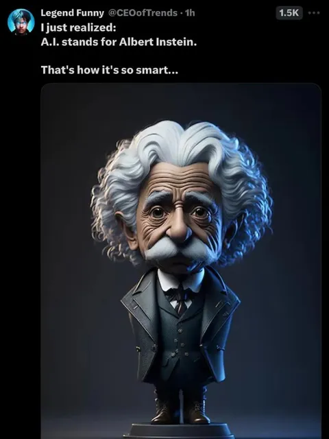 AI Stands for Albert Einstein