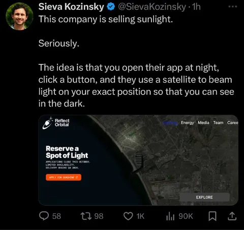 Selling Sunlight by Satellite