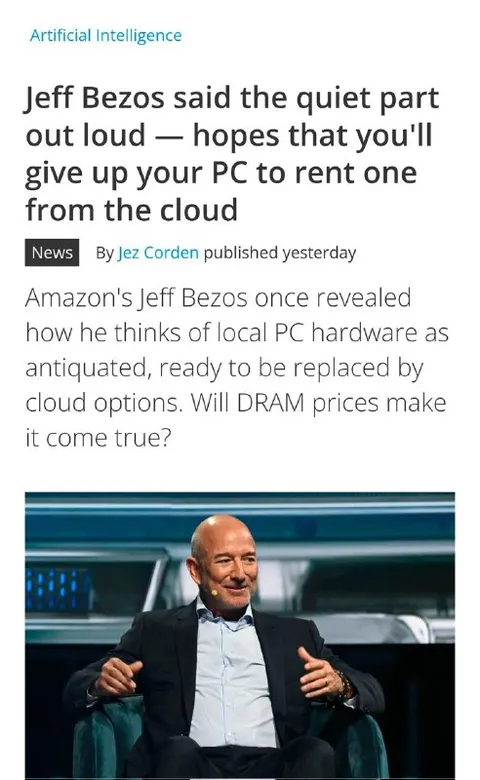 Jeff Bezos Wants Cloud PCs