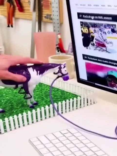 Cowboy Makes a Toy Horse Trade Stocks