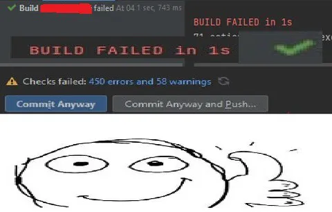 Build Failed, Commit Anyway