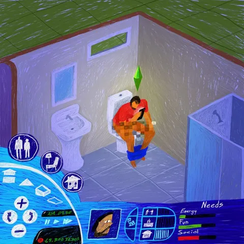 Sims Bathroom Phone Break