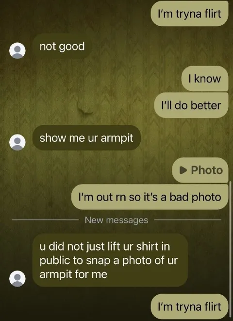 Trying to Flirt With an Armpit