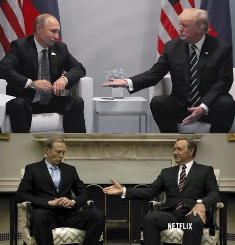 Путин и Трамп в «Карточном домике»