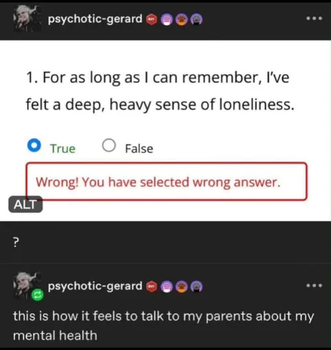 Wrong Answer Mental Health Test