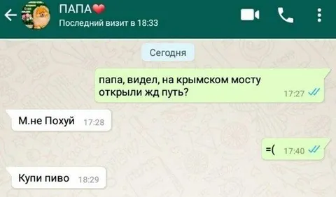 Папа и крымский мост