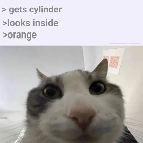 gets cylinder looks inside orange