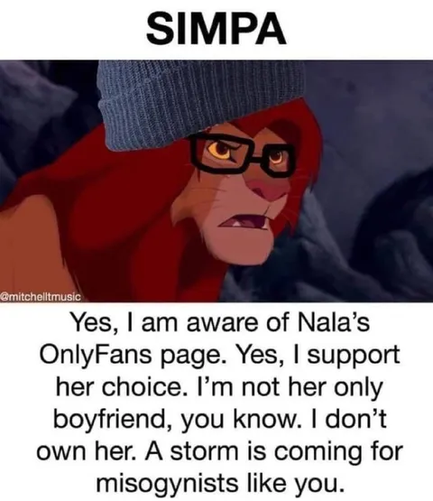 Simba Defends Nala’s OnlyFans
