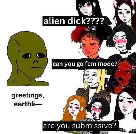 Alien Meets Goth Girls