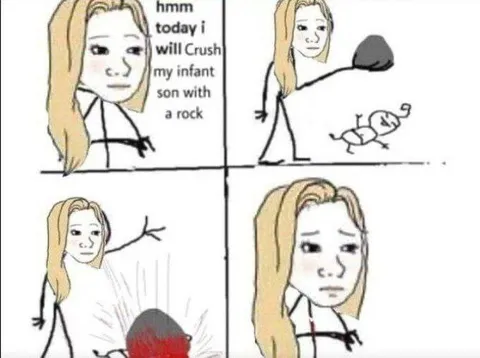Woman Crushes Infant With Rock