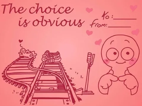 The Choice Is Obvious Valentine Card