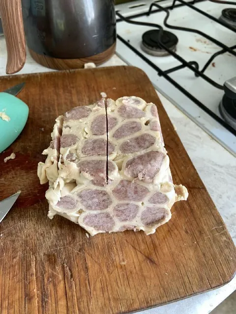 Домашний сальтисон крупным планом