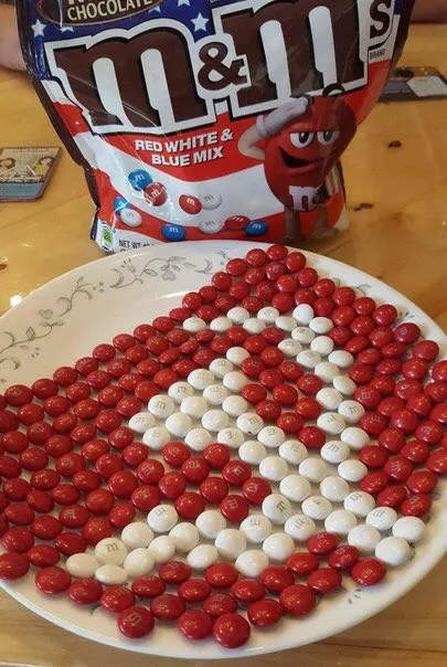 M&M's Flag Made of Candies