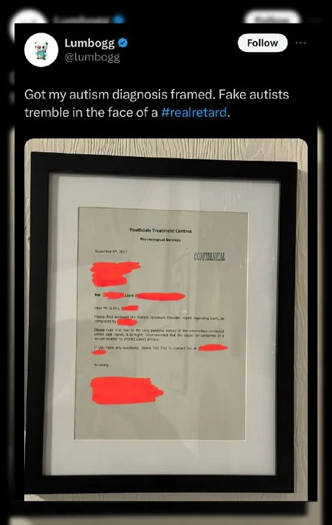 Framed Autism Diagnosis