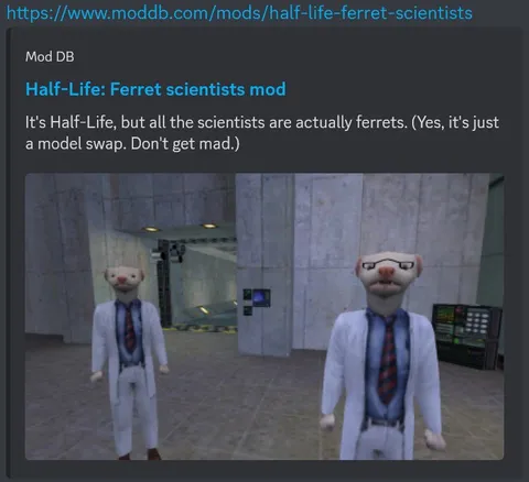 Half-Life Ferret Scientists Mod