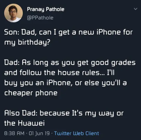 Dad's Huawei Ultimatum