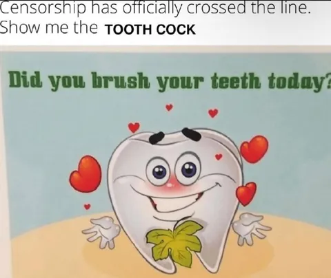 Tooth Cock Toothbrush Joke