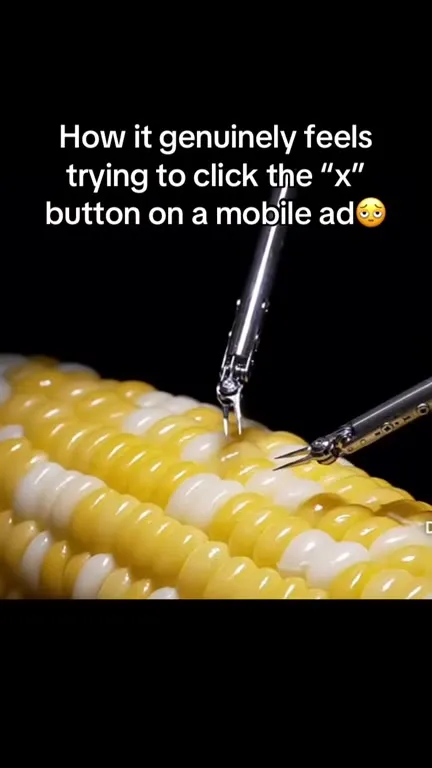 Clicking the Mobile Ad X