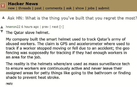 The Qatar Slave Helmet